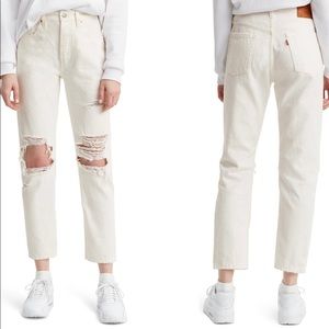 LEVIS 501 fit, Ripped high waist cropped jeans